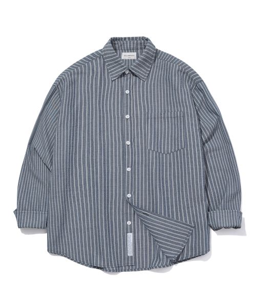 Order Filluminate Seersucker Stripe Shirt - Navy FBEUUSH156NY