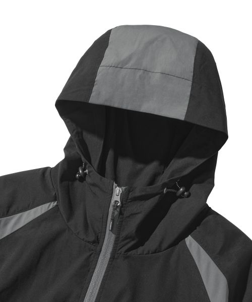 Sizing FILLUMINATE Taslan Windbreaker Jacket - Black Taslan Wind Taker Jacket