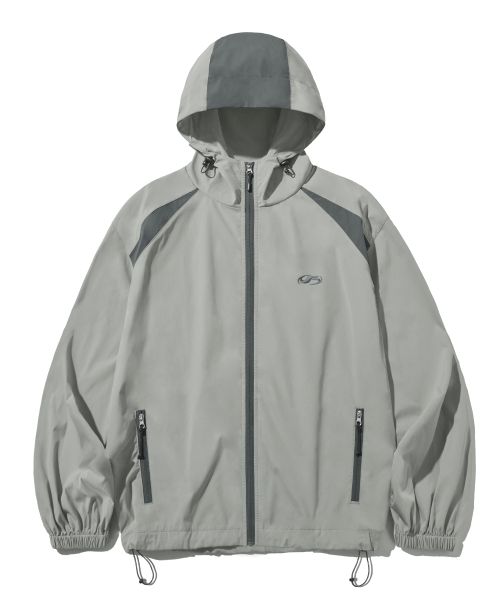 FILLUMINATE Taslan Windbreaker Jacket - Light Grey Taslan Wind Taker Jacket-gy
