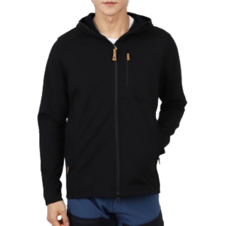 Fjallraven Black Hooded Zip-Up Loose-Fit Jacket 81479550