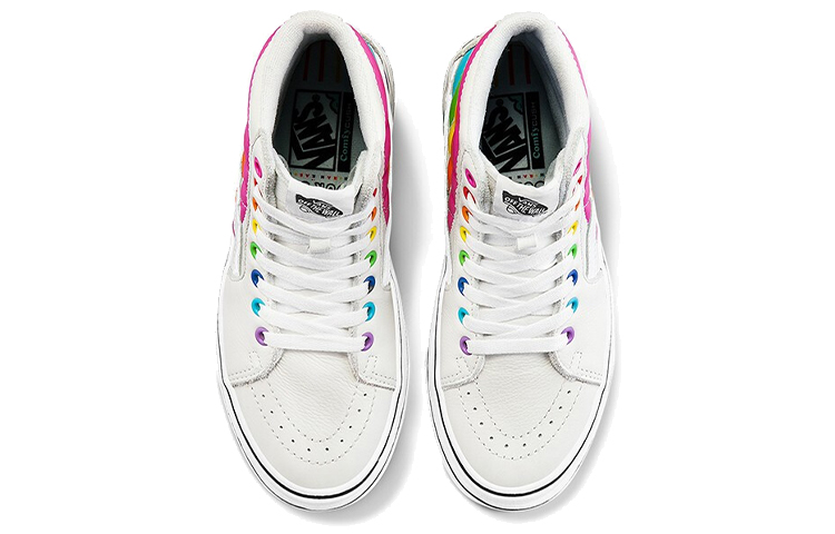 Lookbook 플라워샵 X 반스 레인보우 컴피쿠션 스케이트-하이 VN0A54EU2N7