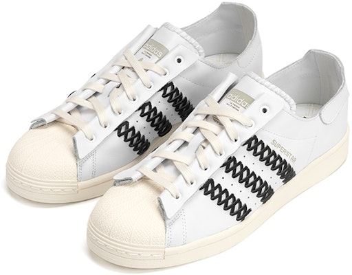 フットインダストリー×アディダス Superstar 白/黒/オフホワイト HQ7011 Lookbook フットインダストリー×アディダス Superstar 白/黒/オフホワイト HQ7011
