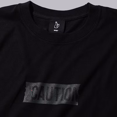 FR2 CAUTION Logo T-shirt Black Shop FR2 CAUTION Logo T-shirt Black