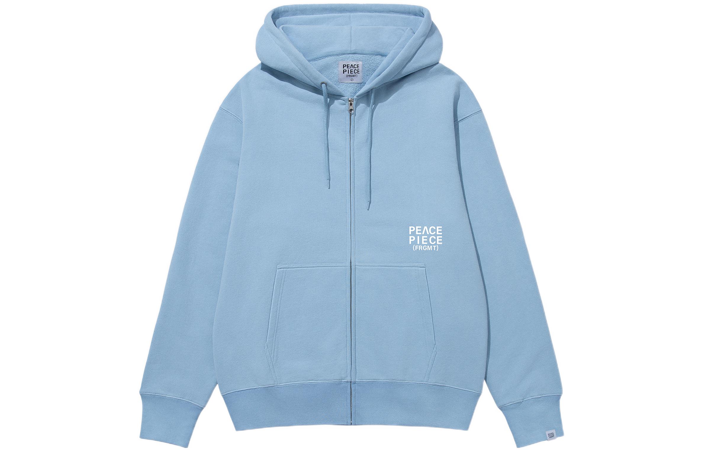 Fragment Design FW22 Peace Piece Blue Hoodie - Letter Logo Japanese Streetwear PPA22011-BLUE