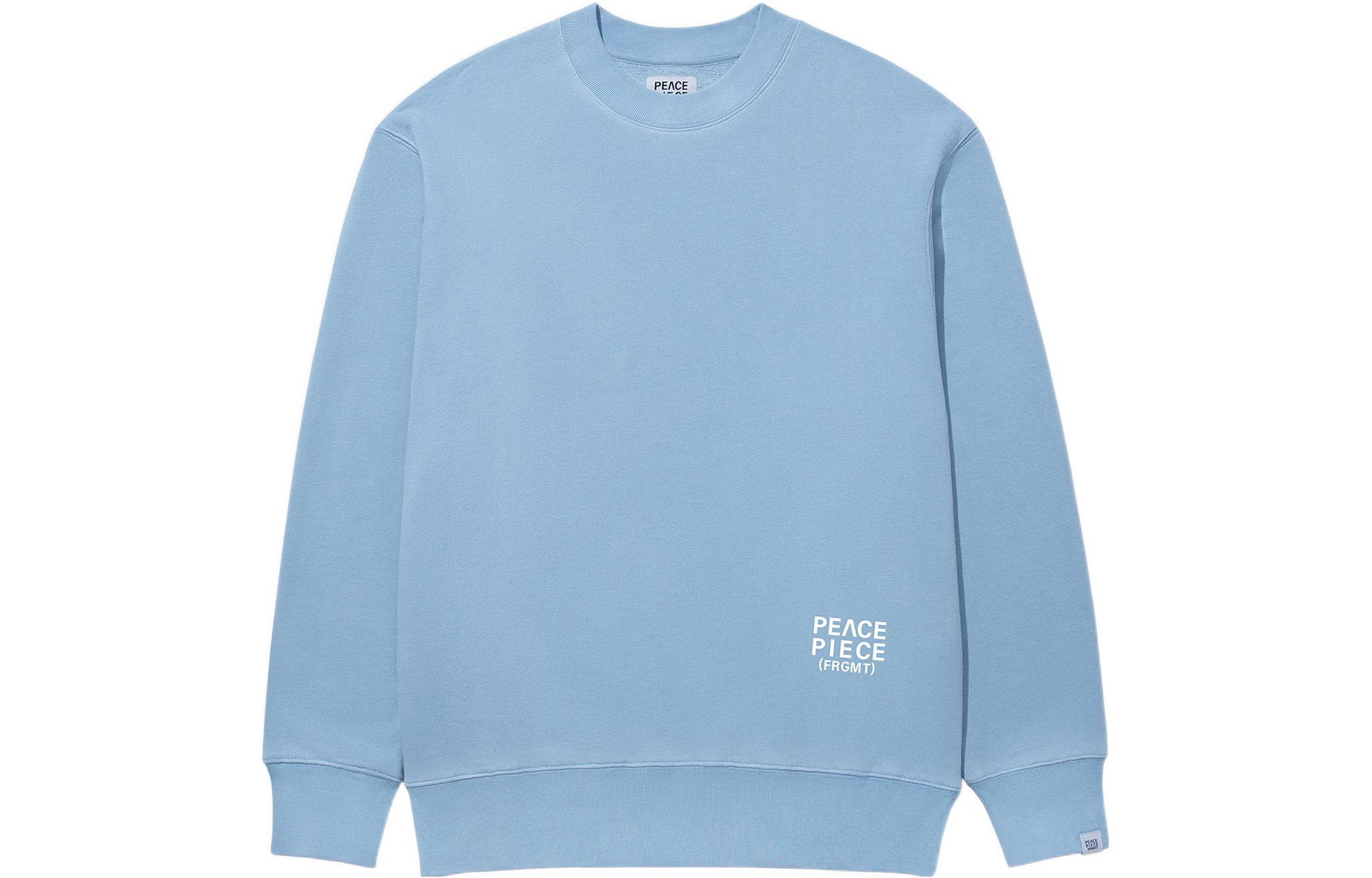 Fragment Design FW22 Peace Piece Letter Print Crewneck Sweatshirt Blue Mens PPA22007-BLUE