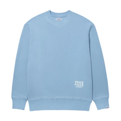 Fragment Design FW22 Peace Piece Letter Print Crewneck Sweatshirt Blue Mens PPA22007-BLUE