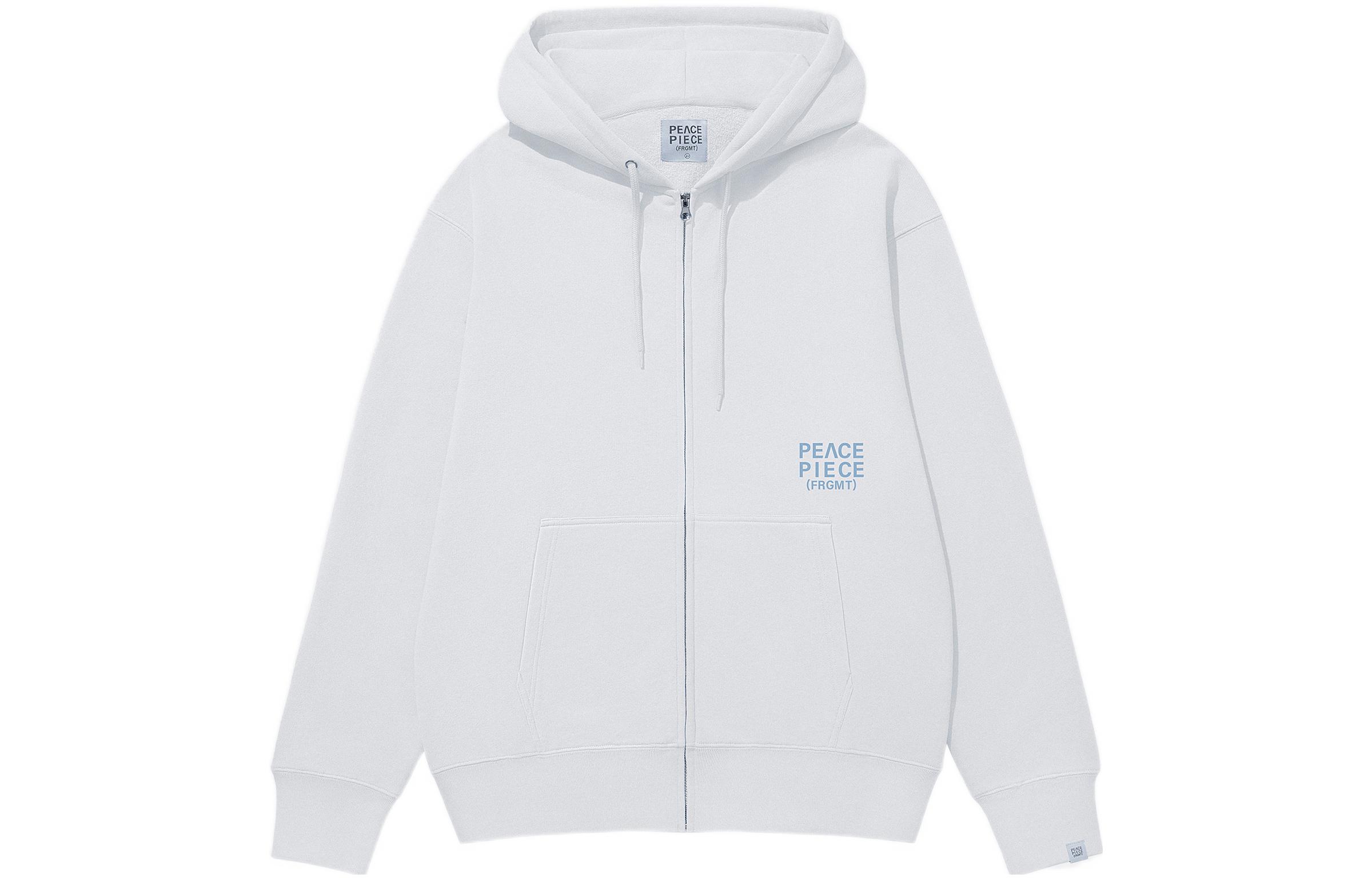 Fragment Design FW22 Peace Piece Logo Hoodie White - Hiroshi Fujiwara Edition PPA22011-WHITE