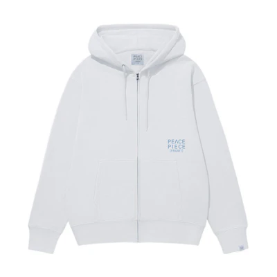 Fragment Design FW22 Peace Piece Logo Hoodie White - Hiroshi Fujiwara Edition PPA22011-WHITE