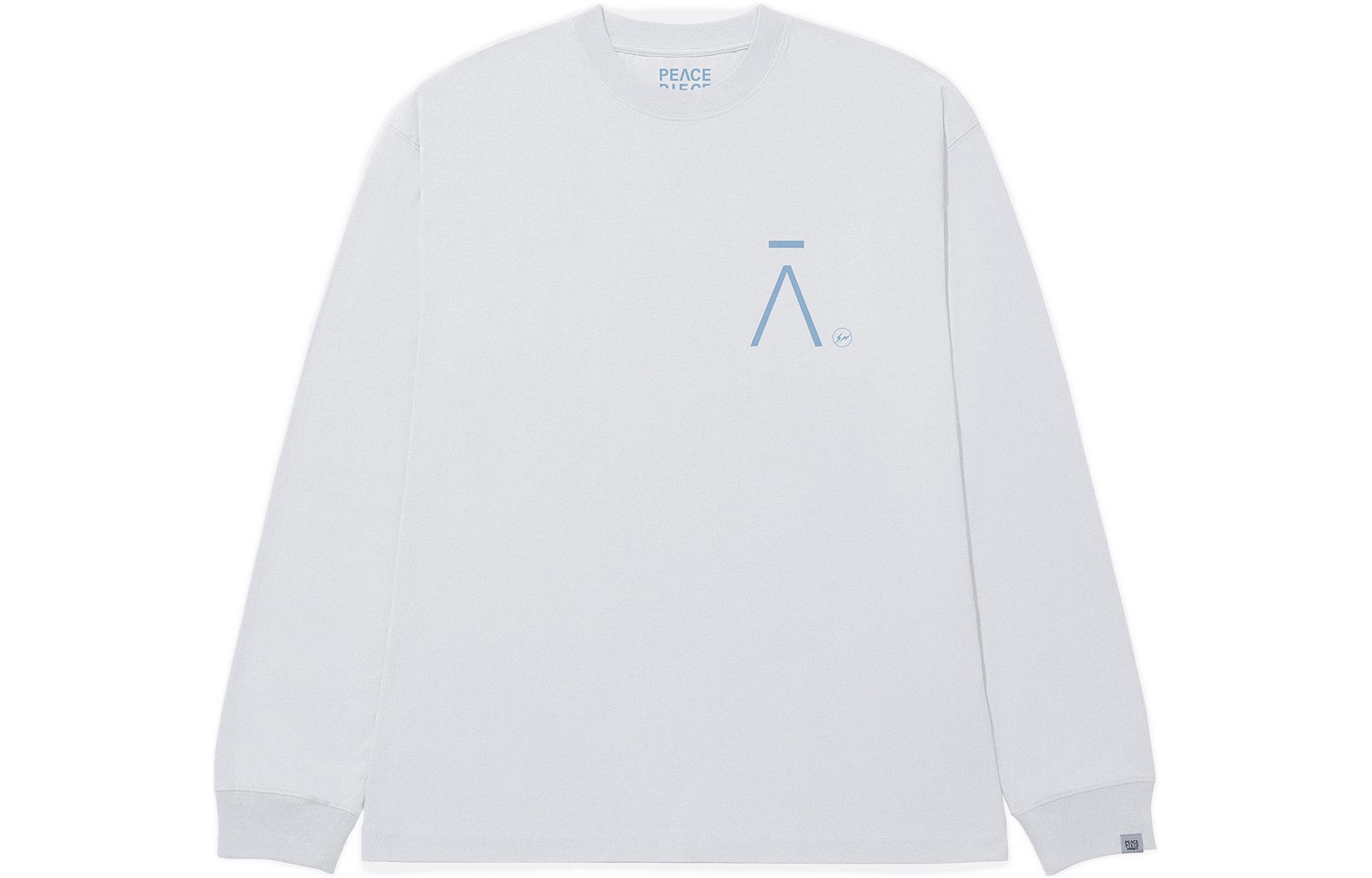 Fragment Design FW22 Peace Piece White Crewneck Sweatshirt Casual Style PPA22006-WHITE