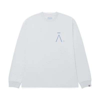 Fragment Design FW22 Peace Piece White Crewneck Sweatshirt Casual Style PPA22006-WHITE