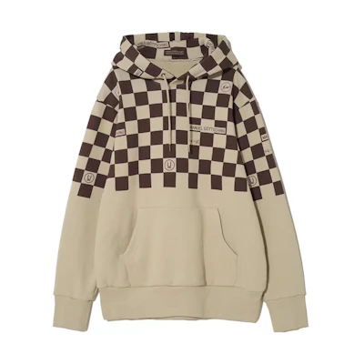 Fragment Design FW23 Checkered Drawstring Hoodie Unisex Grey UC2C9811-1