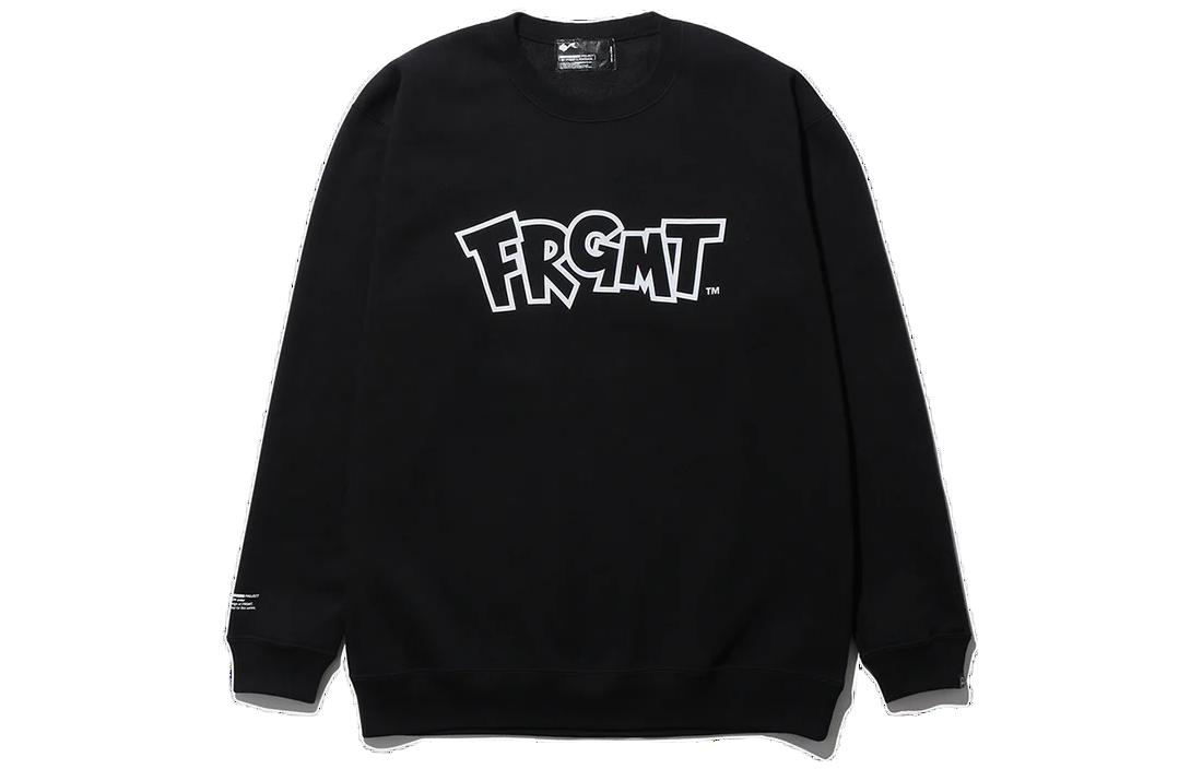 Fragment Design Letter Print Loose Fit Crewneck Sweatshirt Black PCM30430-BLACK