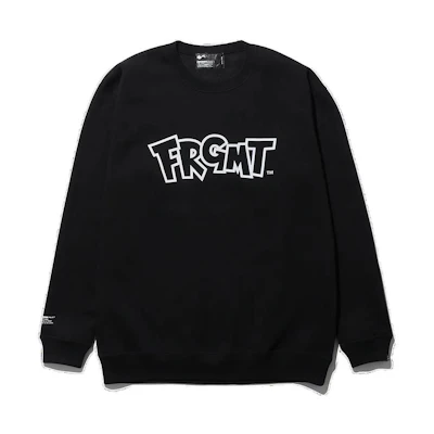 Fragment Design Letter Print Loose Fit Crewneck Sweatshirt Black PCM30430-BLACK