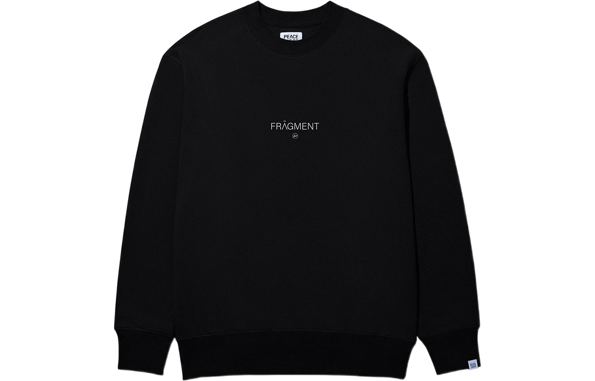 Fragment Design Peace Piece Logo Crewneck Sweatshirt Black - Fashion Japan Style PPA22008-BLACK