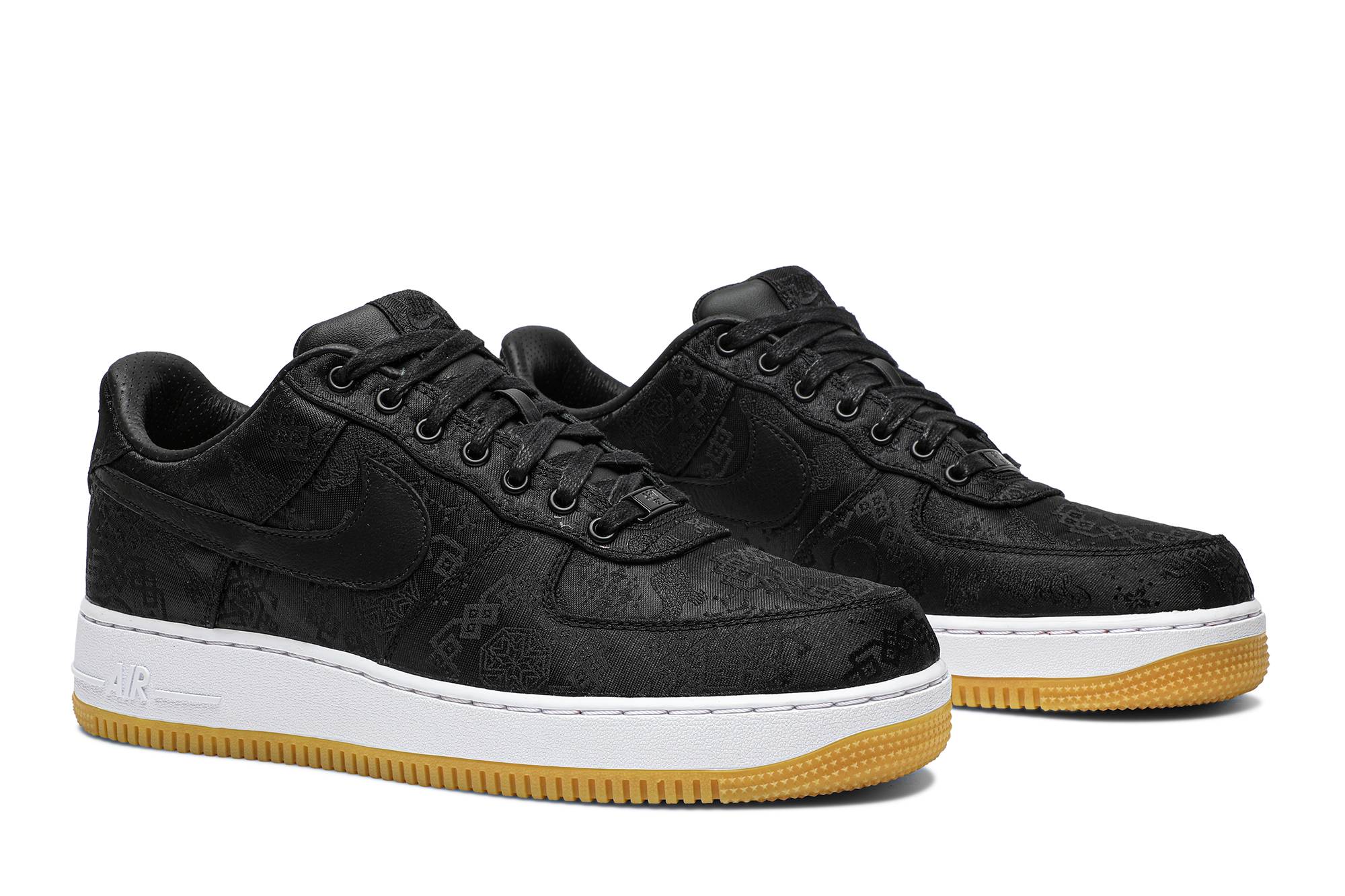 Fragment Design x CLOT x Nike Air Force 1 'Black Silk' [also worn by Jay Chou] CZ3986-001 - Image 8