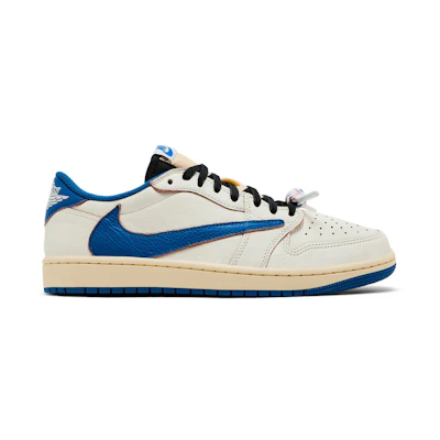 Fragment Design Travis Jordan Air 1 Retro Low SP 'Sail Military Blue'