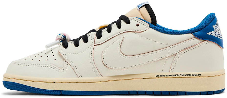 Fragment Design x Jordan x Travis Scott x Air Jordan Air 1 Retro Low OG SP 'Sail Military Blue' DM7866-104 Lookbook Fragment Design x Jordan x Travis Scott x Air Jordan Air 1 Retro Low OG SP 'Sail Military Blue' DM7866-104