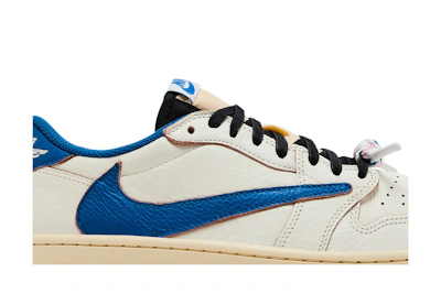 Fragment Design x Travis Scott x Air Jordan Air 1 Retro Low OG SP 'Sail Military Blue'