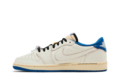 Fragment Design x Travis Scott x Air Jordan Air 1 Retro Low OG SP 'Sail Military Blue'