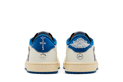 Fragment Design x Travis Scott x Air Jordan Air 1 Retro Low OG SP 'Sail Military Blue'