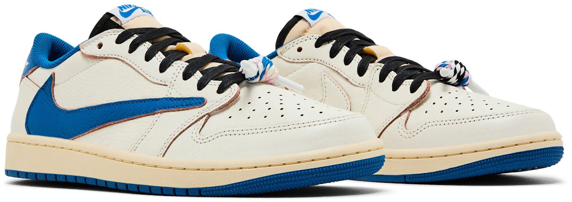 Fragment Design x Jordan x Travis Scott x Air Jordan Air 1 Retro Low OG SP 'Sail Military Blue' DM7866-104 Cheap Fragment Design x Jordan x Travis Scott x Air Jordan Air 1 Retro Low OG SP 'Sail Military Blue' DM7866-104