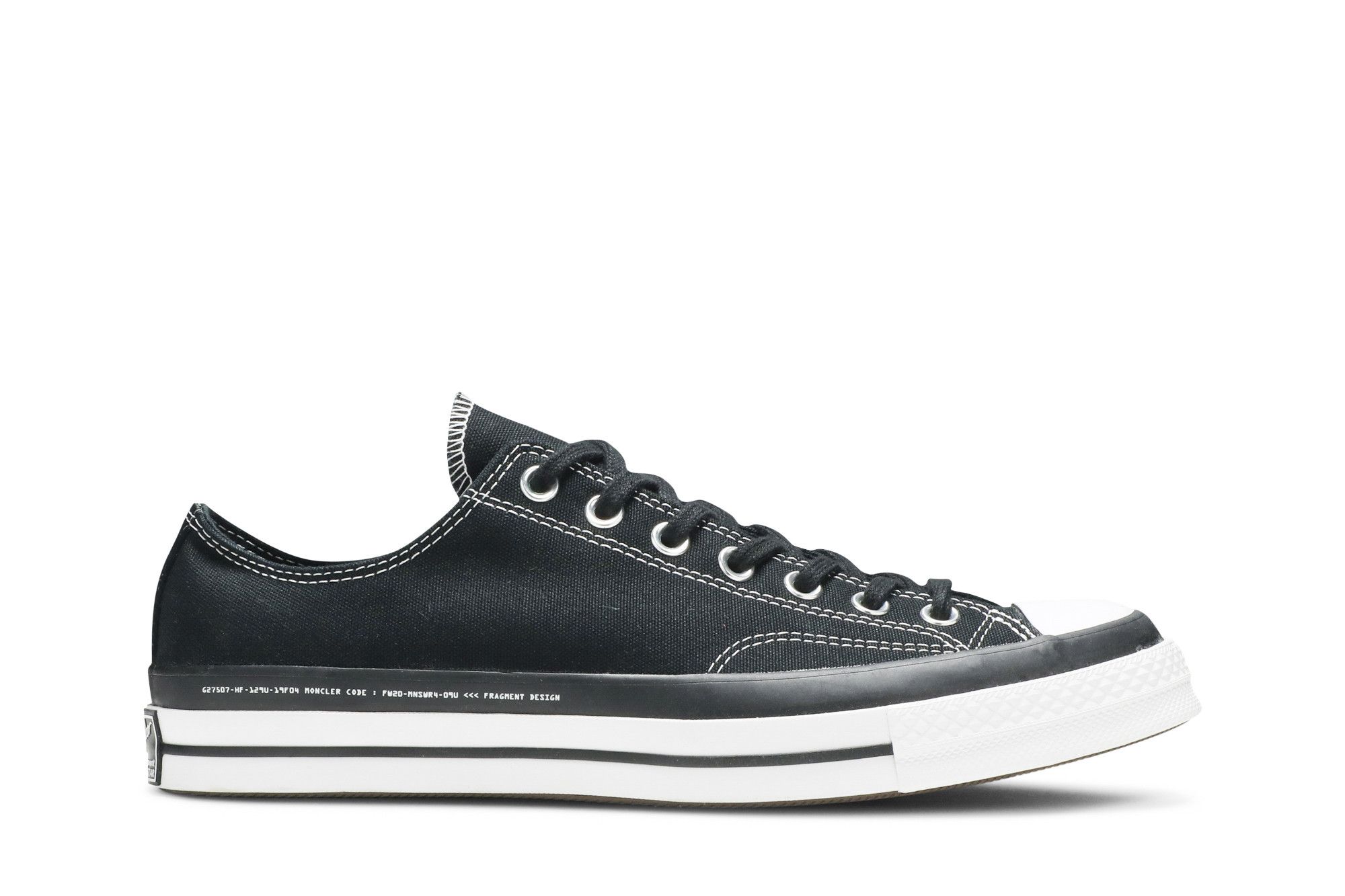 Fragment Design x Moncler x Converse Chuck 70 Low 'Black' 169069C
