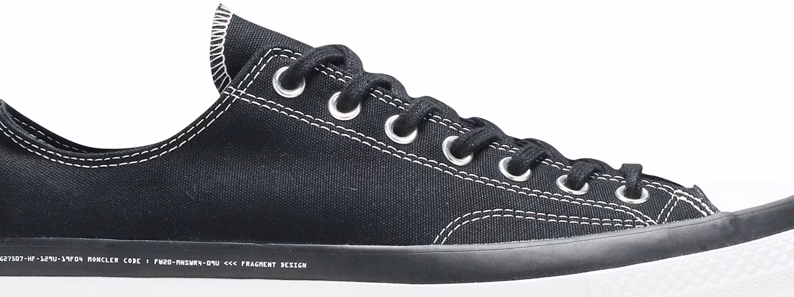 Fragment Design x Moncler x Converse Chuck 70 Low 'Black' 169069C Lookbook Fragment Design x Moncler x Converse Chuck 70 Low 'Black' 169069C