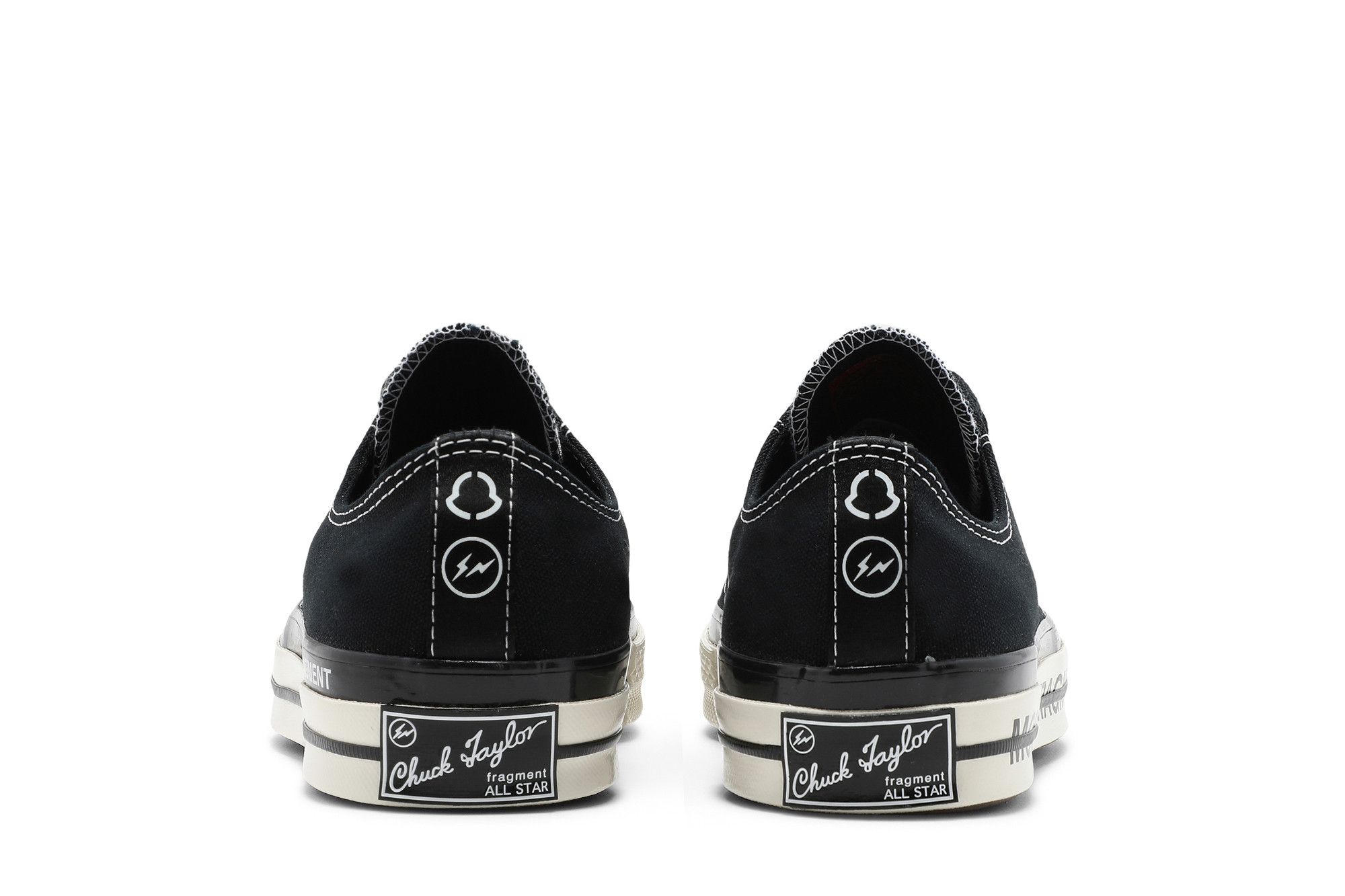 Sizing Fragment Design x Moncler x Converse Chuck 70 低帮 '黑色' 172320C