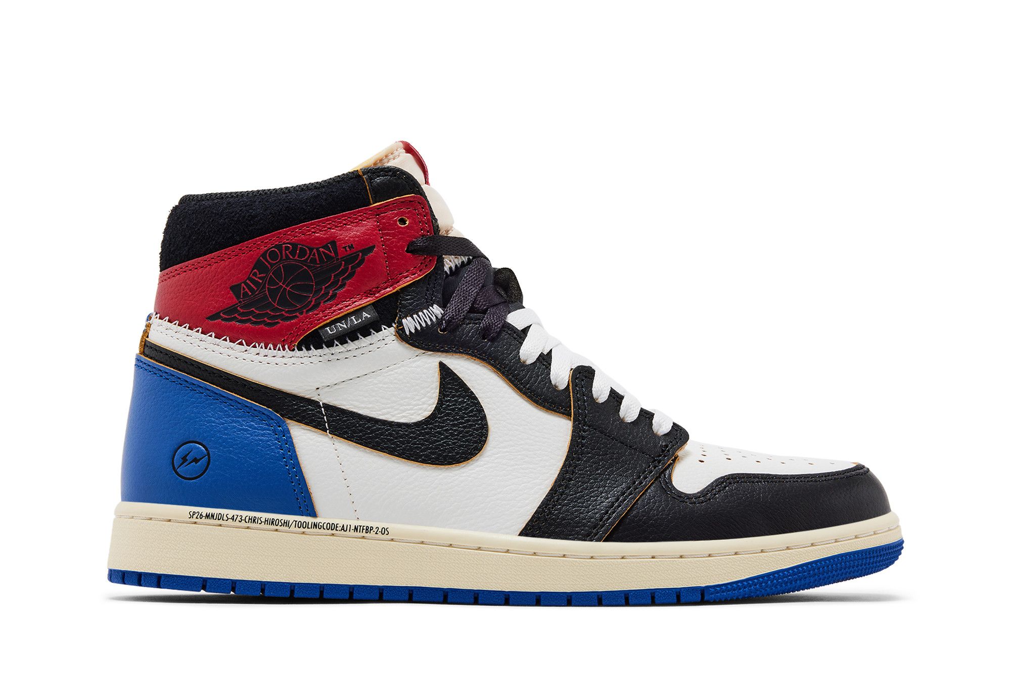 Fragment Design x Union x Jordan x Air Jordan Air 1 Retro High OG 'Varsity Red Sport Royal' IO7847-002