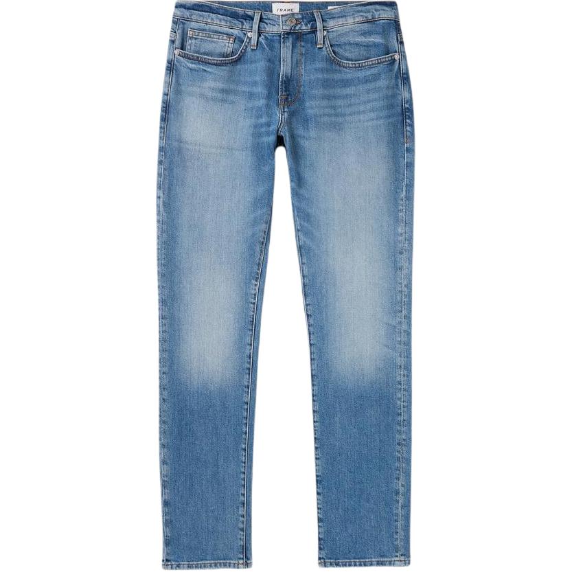 FRAME Vintage Slim Straight Mid-Rise Zipper Jeans Men Blue JVM1687168733066