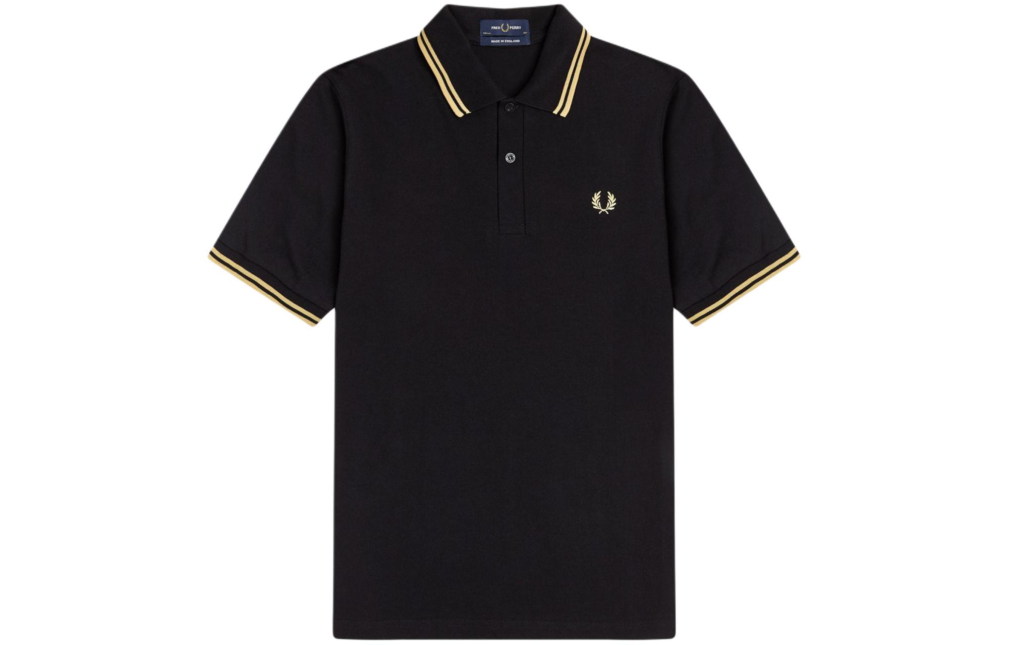 FRED PERRY Black Embroidered Logo Short Sleeve Polo Shirt. M12-157