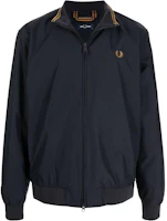 FRED PERRY Black Logo Track Jacket with Stand Collar and Dual Zipper. FP-J2660-49-608B FRED PERRY Black Logo Track Jacket with Stand Collar and Dual Zipper. FP-J2660-49-608B
