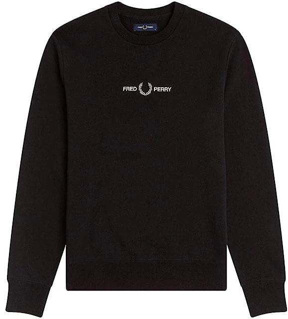fred-perry-black-loose-fit-crewneck-sweatshirt-m2644102