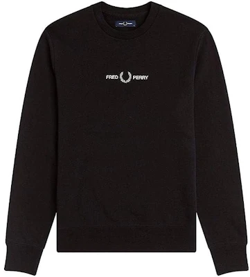 FRED PERRY Hitam Loose Fit Crewneck Sweatshirt M2644102 Buy FRED PERRY Hitam Loose Fit Crewneck Sweatshirt M2644102