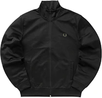 FRED PERRY Black Loose Fit Zip-Up Jacket with Stand Collar. J6000-W90 FRED PERRY Black Loose Fit Zip-Up Jacket with Stand Collar. J6000-W90