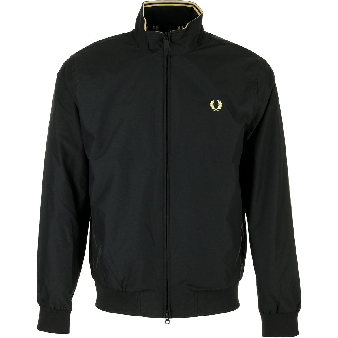 FRED PERRY Black Zip-Up Loose Fit Long Sleeve Track Jacket J2660-102