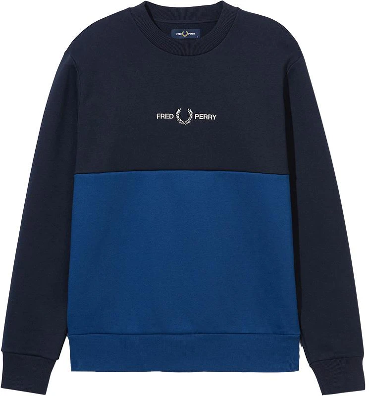 fred-perry-blue-crewneck-sweatshirt-with-letter-pattern-fpxswm-4698-xmk-blx