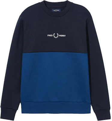 프레드 페리 블루 크루넥 레터 패턴 스웨트셔츠. FPXSWM4698XMK-BLX Buy 프레드 페리 블루 크루넥 레터 패턴 스웨트셔츠. FPXSWM4698XMK-BLX
