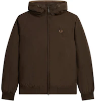FRED PERRY Brown Zip-Up Hoodie Jacket with Long Sleeves J2585-Q21 FRED PERRY Brown Zip-Up Hoodie Jacket with Long Sleeves J2585-Q21