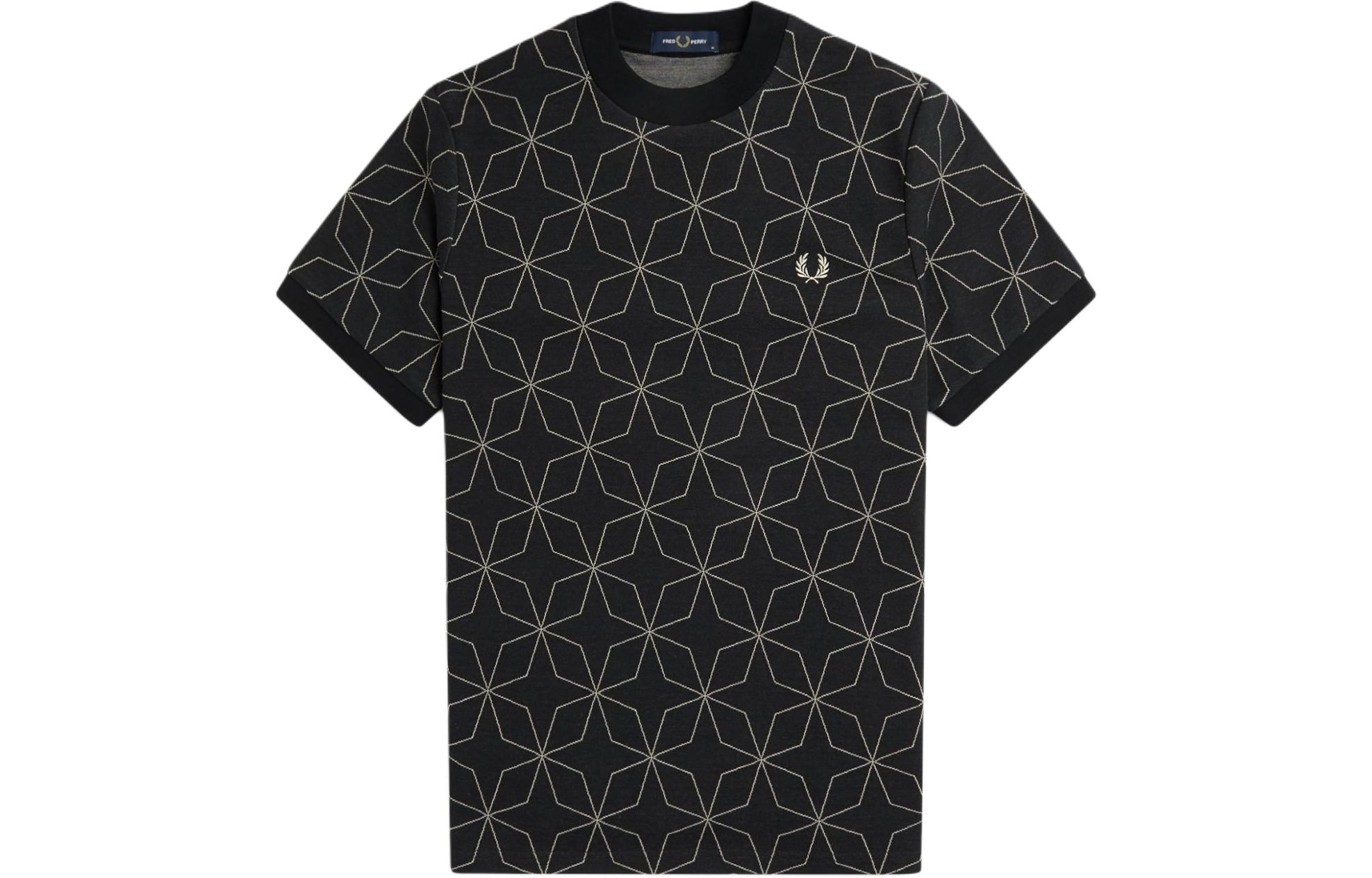 FRED PERRY Classic Embroidered Crew Neck T-Shirt Black M7704-102