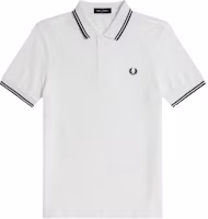 FRED PERRY Classic Embroidered Logo Polo Shirt - White M3600-200 FRED PERRY Classic Embroidered Logo Polo Shirt - White M3600-200