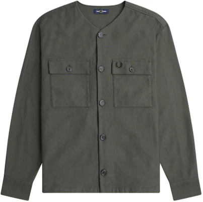 FRED PERRY Jaket Pria Tanpa Kerah Logo Kancing Warna Hijau Tua M6628-638 Buy FRED PERRY Jaket Pria Tanpa Kerah Logo Kancing Warna Hijau Tua M6628-638