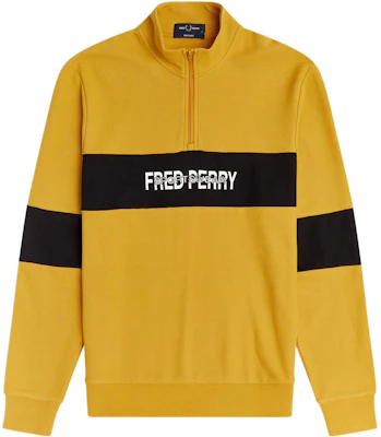 FRED PERRY Baju Peluh Longgar Half-Zip Logo Kuning Untuk Lelaki M2828H22 Buy FRED PERRY Baju Peluh Longgar Half-Zip Logo Kuning Untuk Lelaki M2828H22