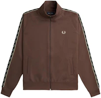 FRED PERRY Contrast Tape Track Jacket Brown Laurel Logo Stand Collar Jacket J5557-U85 FRED PERRY Contrast Tape Track Jacket Brown Laurel Logo Stand Collar Jacket J5557-U85