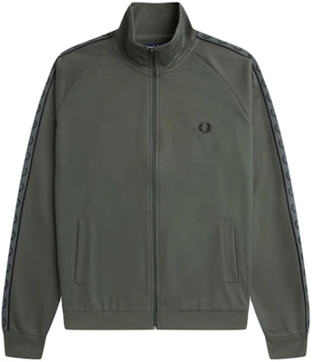 FRED PERRY Jaket Trek Hijau Logo Berzip Lengan Berjalur Kontras J5557-T18 Buy FRED PERRY Jaket Trek Hijau Logo Berzip Lengan Berjalur Kontras J5557-T18