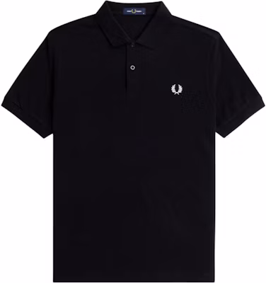 FRED PERRY 刺繡標誌純黑色男士POLO衫 M6000-350 Buy FRED PERRY 刺繡標誌純黑色男士POLO衫 M6000-350