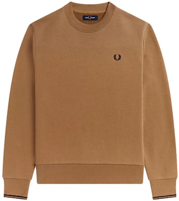 프레드 페리 FW22 위트 자수 오버사이즈 크루넥 스웨트셔츠 브라운 남성용. FPXSWM7535XMJ-BWX Buy 프레드 페리 FW22 위트 자수 오버사이즈 크루넥 스웨트셔츠 브라운 남성용. FPXSWM7535XMJ-BWX
