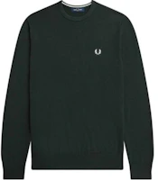 FRED PERRY FW23 Solid Color Logo Embroidered Sweatshirt Green FPK960147Q20 FRED PERRY FW23 Solid Color Logo Embroidered Sweatshirt Green FPK960147Q20
