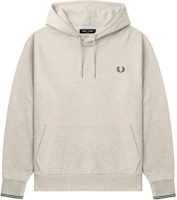 FRED PERRY FW24 Oversized Beige Hoodie for Men. M2643-BGX FRED PERRY FW24 Oversized Beige Hoodie for Men. M2643-BGX
