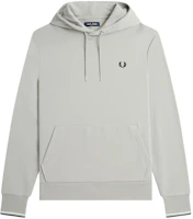 FRED PERRY Grey Hoodie with Laurel Wreath Logo and Long Sleeves. M2643-R28 FRED PERRY Grey Hoodie with Laurel Wreath Logo and Long Sleeves. M2643-R28